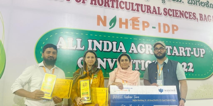 SKUAST-K innovators secure first two positions at All India Agri Startup Conclave 2022