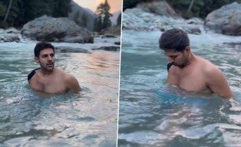 Kartik Aaryan wraps up power packed action schedule of ‘Chandu Champion’, enjoys ice bath in Kashmir