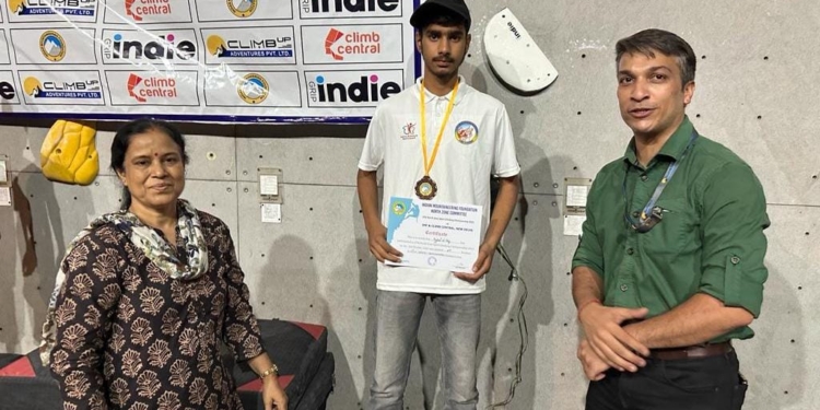 Pulwama boy Kafeel wins 3 medals in Climbing competition