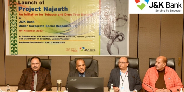Pitching for drug-free society, J&K Bank launches ‘Project Najaath’
