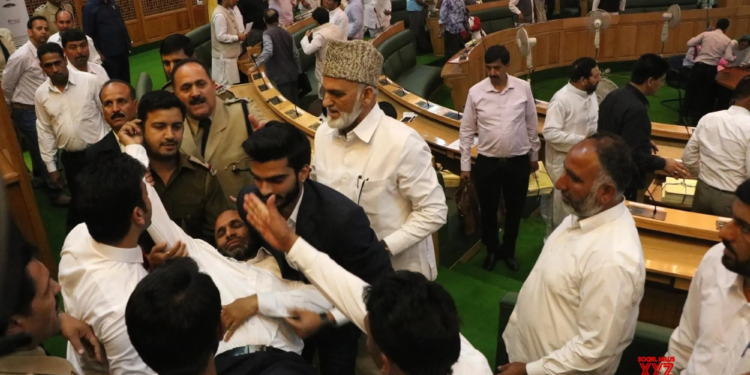 Ruckus erupts in Assembly over special status resolution, proceedings adjourned