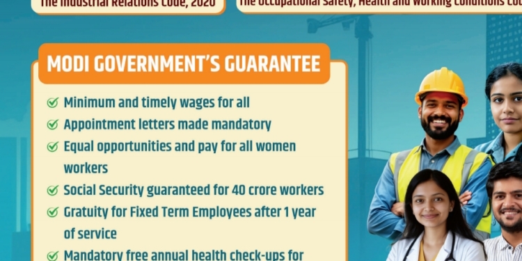 Four Labour Codes Guarantee Minimum Wage, Gratuity After One Year, and Universal Social Security