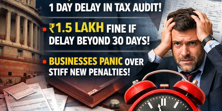 Panic for Taxpayers: Finance Bill 2026 Slaps ₹75,000 Fine for Even One-Day Audit Delay
