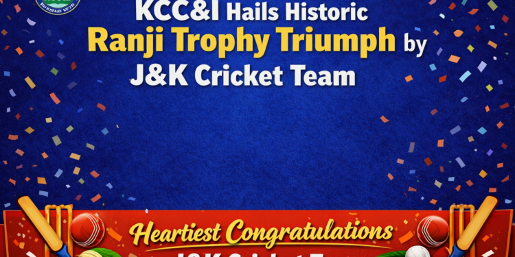 KCC&I hails historic Ranji Trophy triumph by J&K Cricket Team