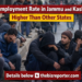 J&K unemployment rate at 6.7%, higher than national average of 3.5%: Govt informs Assembly