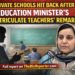 PSAJK objects to Edu Minister’s remarks on qualification of private school teachers