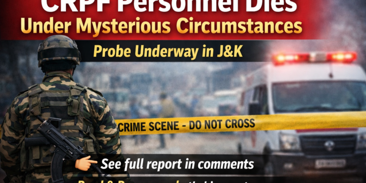 CRPF Personnel dies after found unconscious in Shopian