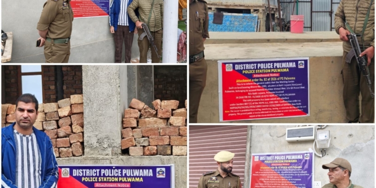 J&K Police attaches 04 properties worth crores in NDPS Case in Pulwama