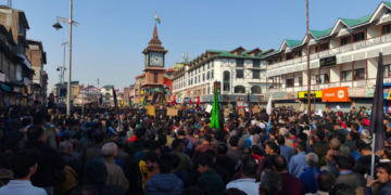 Protests in Kashmir against killing of Iranian leader Khamenei