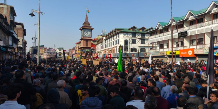 Protests in Kashmir against killing of Iranian leader Khamenei