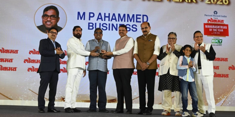 M.P. Ahammad Conferred Business Bhushan at Lokmat Maharashtrian of the Year Awards 2026