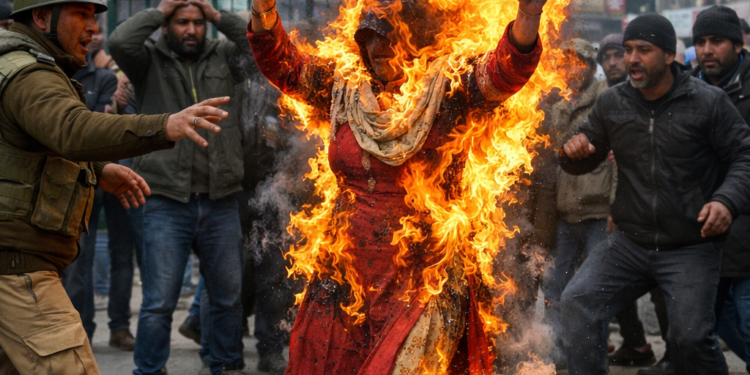 Woman sets herself ablaze in Srinagar’s Lal Chowk, hospitalised