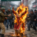 Woman sets herself ablaze in Srinagar’s Lal Chowk, hospitalised