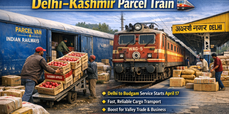 Northern Railway to operate regular Delhi-Kashmir parcel train service from April 17