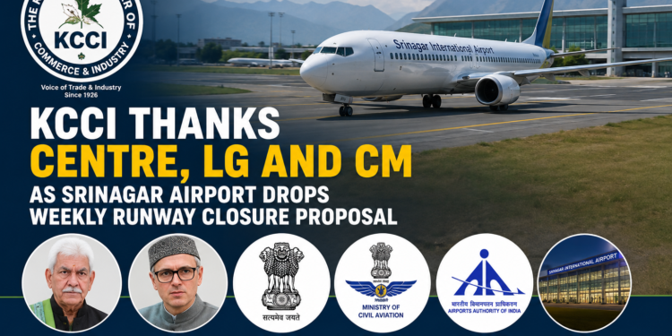 KCCI Thanks Centre, LG and CM as Srinagar Airport Drops Weekly Runway Closure Proposal