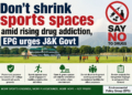 Don’t shrink sports spaces amid rising drug addiction, EPG urges J&K Govt