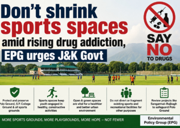 Don’t shrink sports spaces amid rising drug addiction, EPG urges J&K Govt