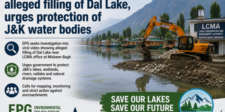 EPG seeks probe into alleged filling of Dal Lake, urges protection of J&K water bodies